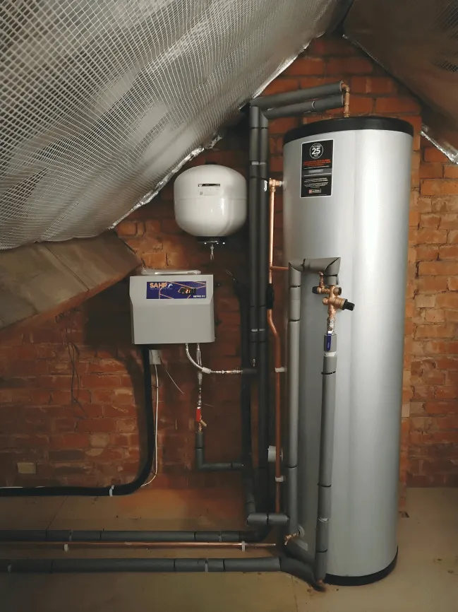 Modern Renewables water tank installation in Devon