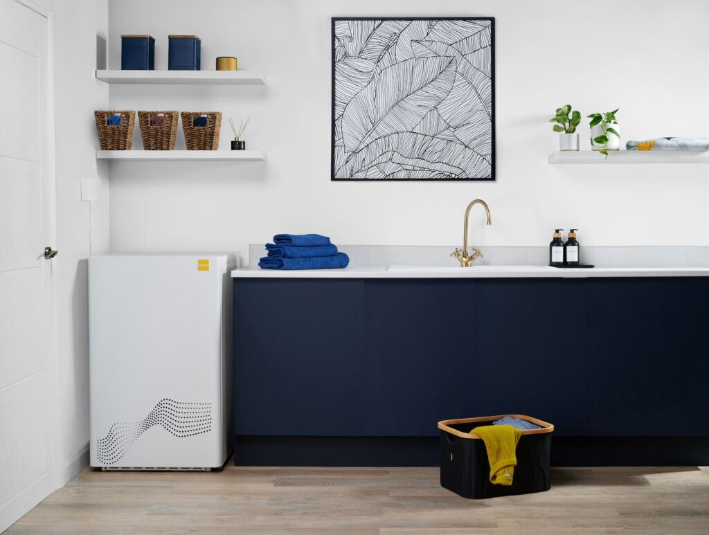 Zeb Boiler in utility room ZEB eco-friendly heating